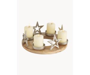 Adventkranz mit einem Durchmesser von 30 cm, festlich dekoriert für die Adventszeit, ideal für Tisch oder Türdekoration