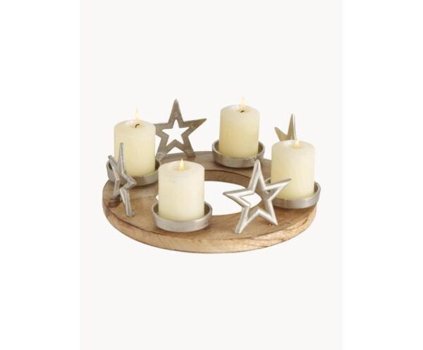 Adventkranz mit einem Durchmesser von 30 cm, festlich dekoriert für die Adventszeit, ideal für Tisch oder Türdekoration