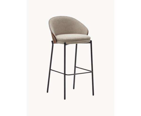 Chenille-Barhocker Eamy in modernem Design, bequeme Polsterung und elegante Beine, ideal für Küche oder Wohnzimmer.