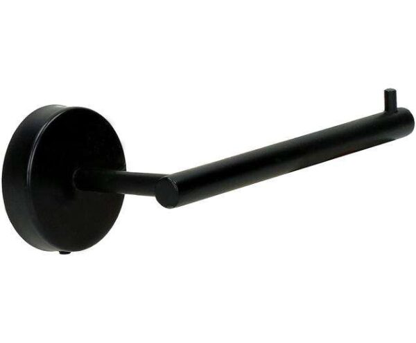 Toilettenpapierhalter Fritz aus schwarzem Metall für modernes Badezimmerdesign