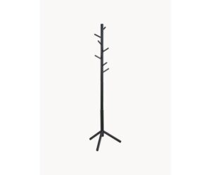 Holz-Garderobenständer Bremen in Schwarz für elegantes und funktionales Design in Ihrem Flur