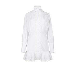 Baumwoll-Damen-Kleid Short Wave in Größe S, modisches Sommerkleid mit wellenförmigem Design und leichtem, atmungsaktivem Material.