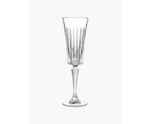 Kristall Sektgläser Set 6 Stück elegantes Design hochwertige Verarbeitung transparent fein geschliffenes Glas perfekt für Feierlichkeiten