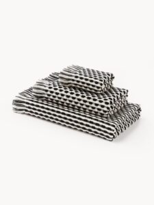 Handtuch-Set JUPITER in Schwarz, 3-teiliges Set für luxuriöse Badezimmerausstattung und optimale Komfort.