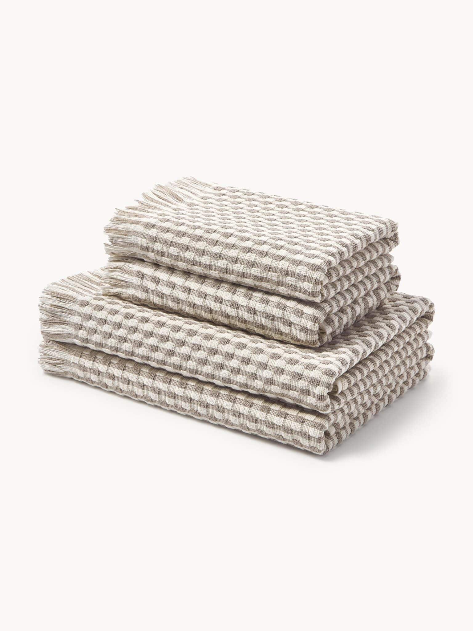 Handtuch 4 Set SOMMER Nougat in warmen Erdtönen für den Sommer