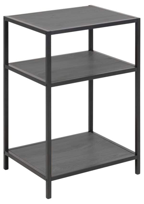 Nachttisch Black in den Maßen L 42 x B 35 x H 63 cm, elegantes Design für stilvolles Schlafzimmer.