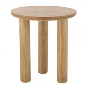 Beistelltisch Noma aus Gummibaumholz, modernes Design, langlebig und vielseitig nutzbar, ideal für Wohnzimmer und Schlafzimmer.