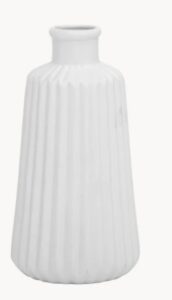 Vase ESKIMO mit elegantem Rillenrelief für stilvolle Tischdekoration und moderne Inneneinrichtung.