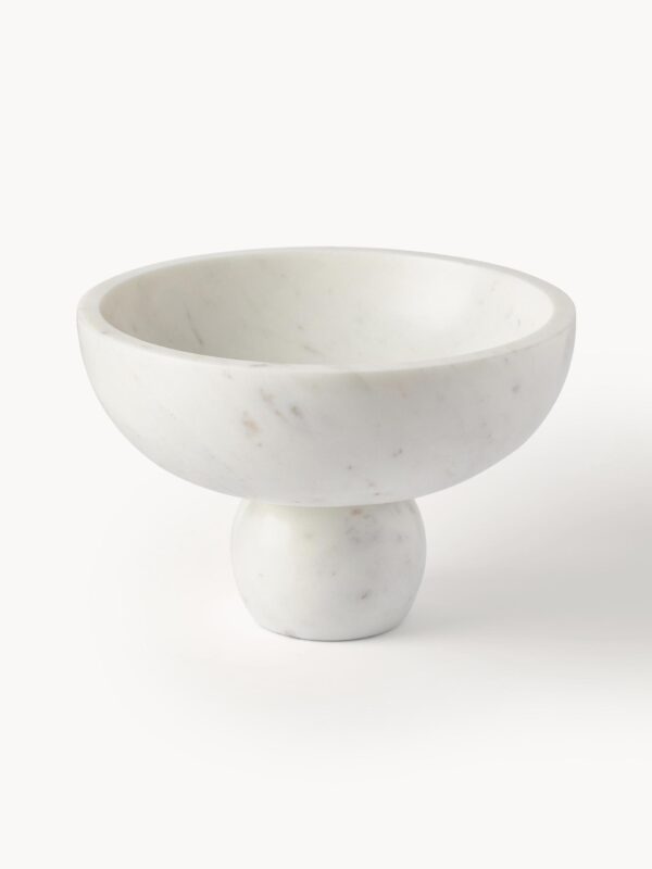 Hochwertige Deko-Schale aus Marmor in elegantem Design für stilvolle Wohnakzente und dekorative Arrangements.