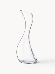 Glas-Karaffe Cobra mit organischer Form und einem Fassungsvermögen von 750 ml, ideal für stilvolles Servieren von Getränken.