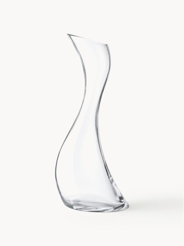 Glas-Karaffe Cobra mit organischer Form und einem Fassungsvermögen von 750 ml, ideal für stilvolles Servieren von Getränken.