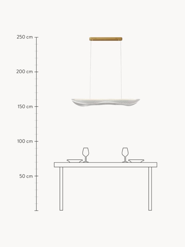 Große LED-Pendelleuchte WELLE in modernem Design für stilvolle Innenräume