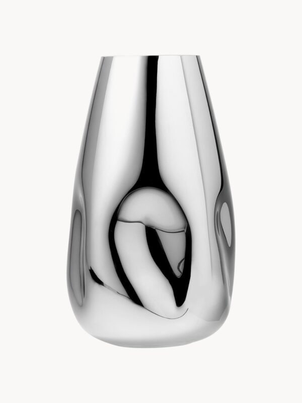 Große mundgeblasene Glas-Vase mit einer Höhe von 35 cm, ideal für Blumenarrangements und als dekoratives Element für jedes Zuhause.