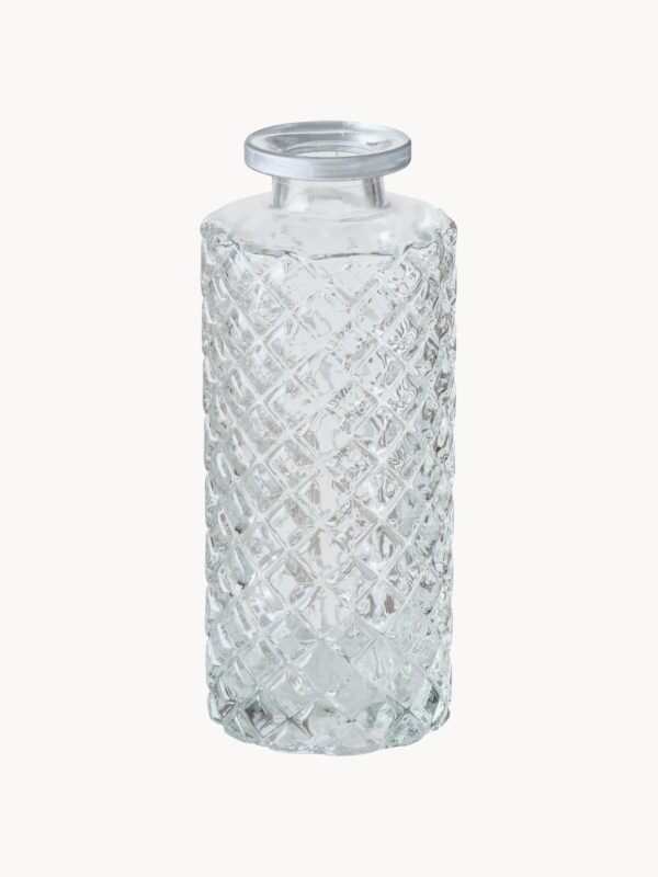 Kleine Vasen Adore aus Glas im 3er-Set, ideale Dekoration für moderne Wohnräume und Veranstaltungen.