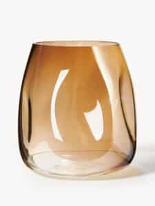 Mundgeblasene Glas-Vase H17 in elegantem Design für stilvolle Dekoration und Blumenarrangements.