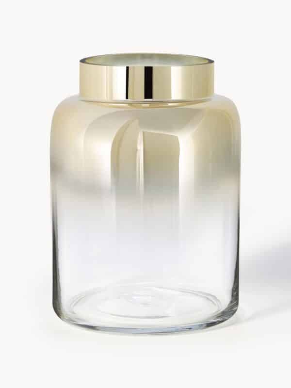 Mundgeblasene Glas-Vase Uma mit einer Höhe von 20 cm, dekorativ und einzigartig für stilvolle Wohnräume.