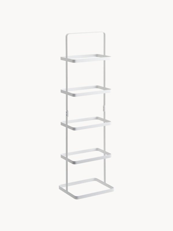Schuhregal Tower aus Metall in modernem Design zur stilvollen Aufbewahrung von Schuhen im Flur oder Schlafzimmer.