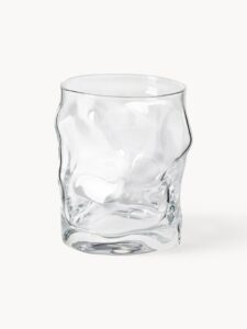 Trinkgläser in organischer Form, Set mit 6 Stück, elegantes und modernes Design für stilvolles Trinken, ideal für Getränke wie Wasser, Saft oder Cocktails.
