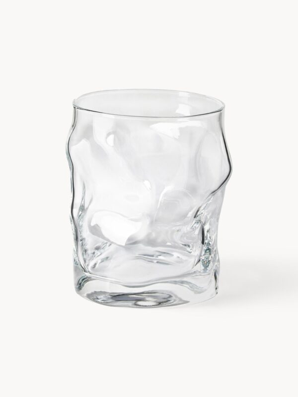 Trinkgläser in organischer Form, Set mit 6 Stück, elegantes und modernes Design für stilvolles Trinken, ideal für Getränke wie Wasser, Saft oder Cocktails.