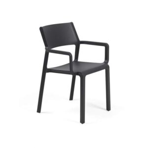 Nardi Trill Armchair in Anthrazit – stilvoller und witterungsbeständiger Gartenstuhl für Terrasse und Balkon.