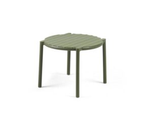 Nardi Beistelltisch Doga in der Farbe Agave, moderner und eleganter Tisch für den Innen- und Außenbereich, ideal für Gartenmöbel und Terrassendekoration.