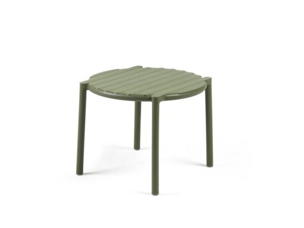 Nardi Beistelltisch Doga in der Farbe Agave, moderner und eleganter Tisch für den Innen- und Außenbereich, ideal für Gartenmöbel und Terrassendekoration.