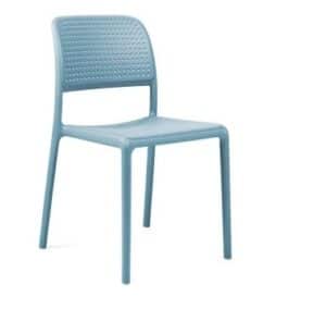 Nardi Bora Bistrot Celeste hoher Bistrotisch in hellblauem Design für Terrassen und Cafés, robust und wetterbeständig.