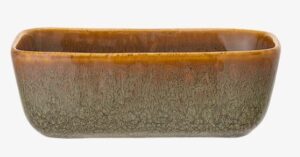 Servierschüssel braun rechteckig 14,5x10,5 cm aus hochwertigem Material ideal zum Servieren von Speisen