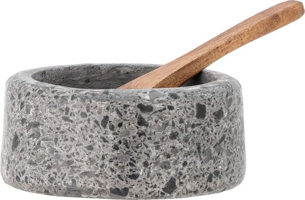 Salzbehälter Ghizelle mit Löffel aus hochwertiger Keramik, stilvolles Design für die Küche, ideal zur Aufbewahrung von Salz und Gewürzen.