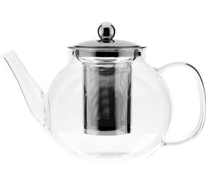 Mundgeblasene Teekanne Mao mit integriertem Sieb aus hochwertigem Glas für stilvolles Teegenießen. Ideal für Teeliebhaber, die Wert auf Design und Funktionalität legen.