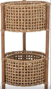 Aufbewahrungskorb aus Bankuan-Gras Höhe 74cm natürliche Aufbewahrungslösung robust und dekorativ