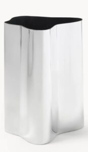 Vase aus Edelstahl Höhe 18 cm modern elegant dekorativ