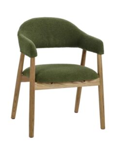 Esszimmerstuhl AMANDE in Grün mit modernem Design und komfortabler Polsterung