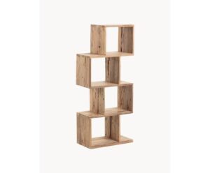 Teakholzregal Höhe 133 cm Breite 55 cm Tiefe 29 cm hochwertiges Holzregal aus Teakholz robust und elegant vielseitig einsetzbar