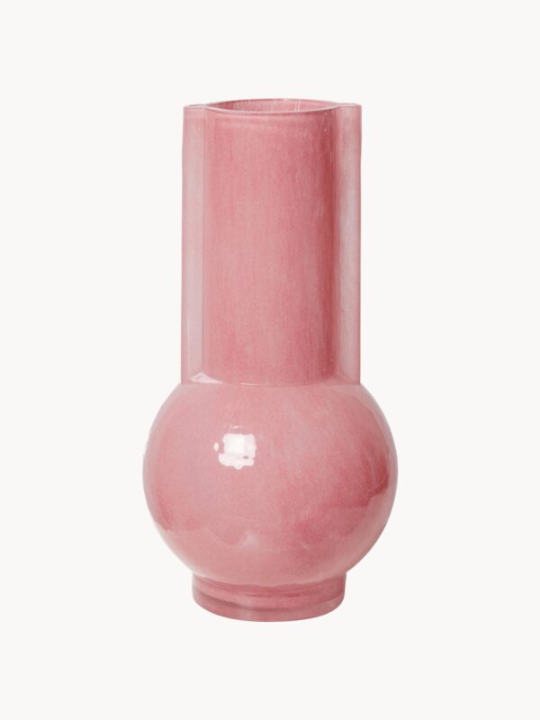 Design-Vase Altrosa Höhe 25 cm modernes Dekor elegante Blumenvase