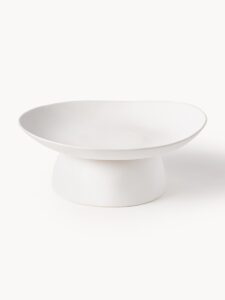 Deko-Schale Lou aus Keramik in Grau Höhe 14 cm moderne Wohnraumdekoration