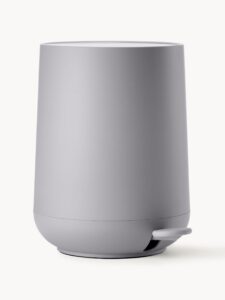 Abfalleimer Nova mit Softmotion-Deckel in Weiß, 3 Liter Fassungsvermögen, runder Mülleimer für Küche und Bad, geräuschloser Klappdeckel