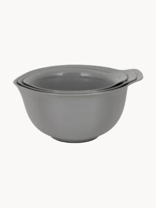 Rührschüsseln KitchenAid Anthrazitgrau 3er Set aus robustem Kunststoff ideal zum Backen und Kochen vielseitig einsetzbar stilvolles Küchenzubehör