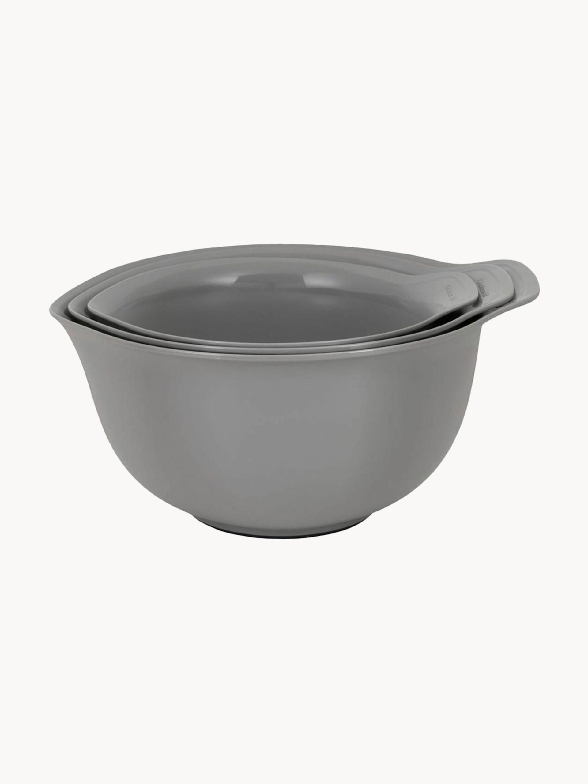 Rührschüsseln KitchenAid Anthrazitgrau 3er Set aus robustem Kunststoff ideal zum Backen und Kochen vielseitig einsetzbar stilvolles Küchenzubehör