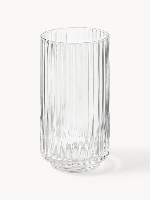Set aus 4 mundgeblasenen Longdrinkgläsern, handgefertigte hochwertige Trinkgläser für erfrischende Getränke