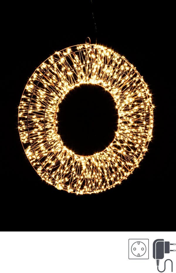 Weihnachtskranz COPPER Wreath 1140 dekorativer Festlicher Türkranz Durchmesser 50 cm Kupferfarben