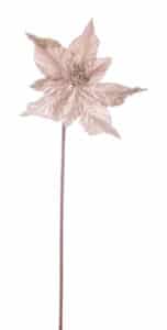 Deko Weihnachtsblume Rosa mit 22 cm Durchmesser und 50 cm Höhe für festliche Weihnachtsdekoration
