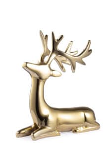 Rentier Gold Dekofigur 15,5 cm Höhe festliche Weihnachtsdekoration