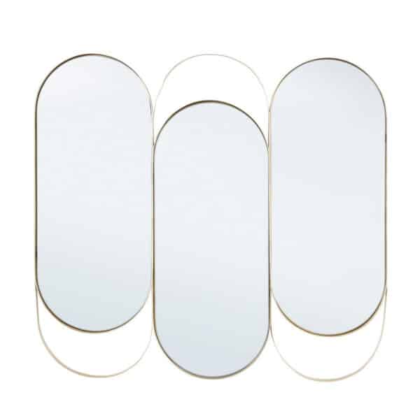 Spiegel NAMITA Gold rechteckig 76x69,5 cm eleganter Wandspiegel mit goldenem Rahmen
