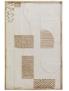 Bild GEOMETRIC SANDY in Beige und Braun, rechteckiges Wandbild, Höhe 122 cm, Breite 81 cm, modernes geometrisches Design