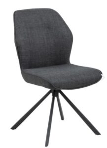 Esszimmerstuhl dunkelgrau modern mit bequemer Drehfunktion und Polsterung
