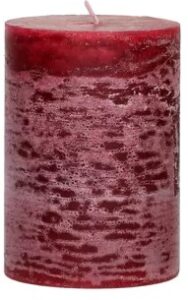 Blockkerze Burgunderrot – hochwertige, elegante Kerze in tiefem Rot ideal für stimmungsvolle Dekoration und gemütliche Atmosphäre