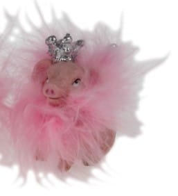 Schweinchen PINK QUEEN Groß Silber Sparschwein aus Metall in silberner Farbe groß und hochwertig
