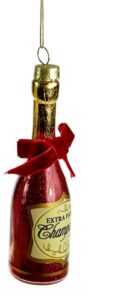 Glasanhänger Champagne rot elegante Dekoration hochwertiges Glas handgefertigt stilvoll festlich