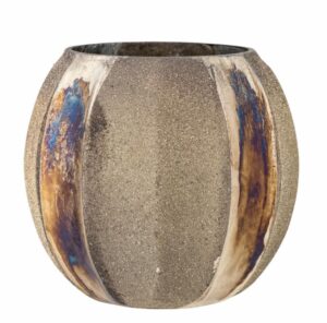 Teelichtglas Felecia mit gold schimmerndem Design für stimmungsvolle Beleuchtung